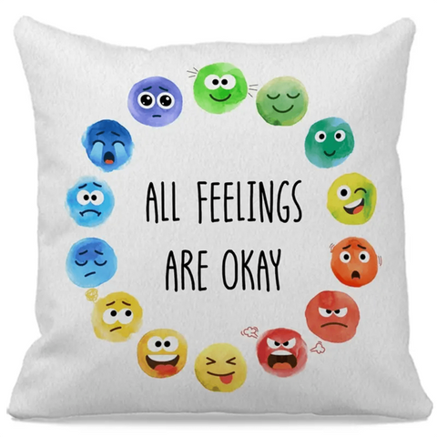 1pc Emotion Wheel Throw Pillow Cover - Vibrant Emotion Design, Soft & Comfortable, Removable Cover, Suitable For Classroom Emotional Intelligence Teaching, School Counselor Office Decor, Pillow Insert Not Included