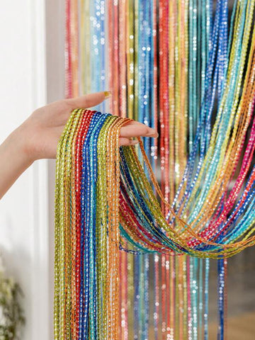 1pc Colorful Striped Sequin Beads Curtain Line